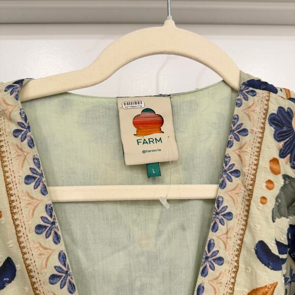 Farm Rio Ocean Tapestry Sleeveless Maxi Dress Size Large - Picture 6 of 9